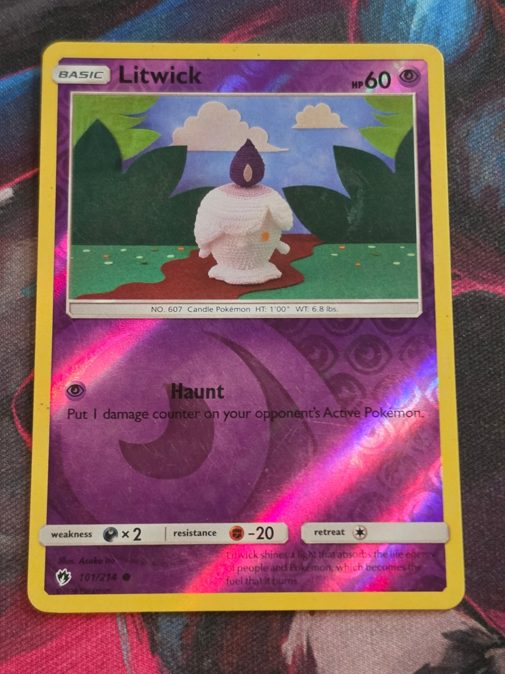Litwick - 101/214 - SM - Lost Thunder - Common - Reverse Holo - LP - Pokemon