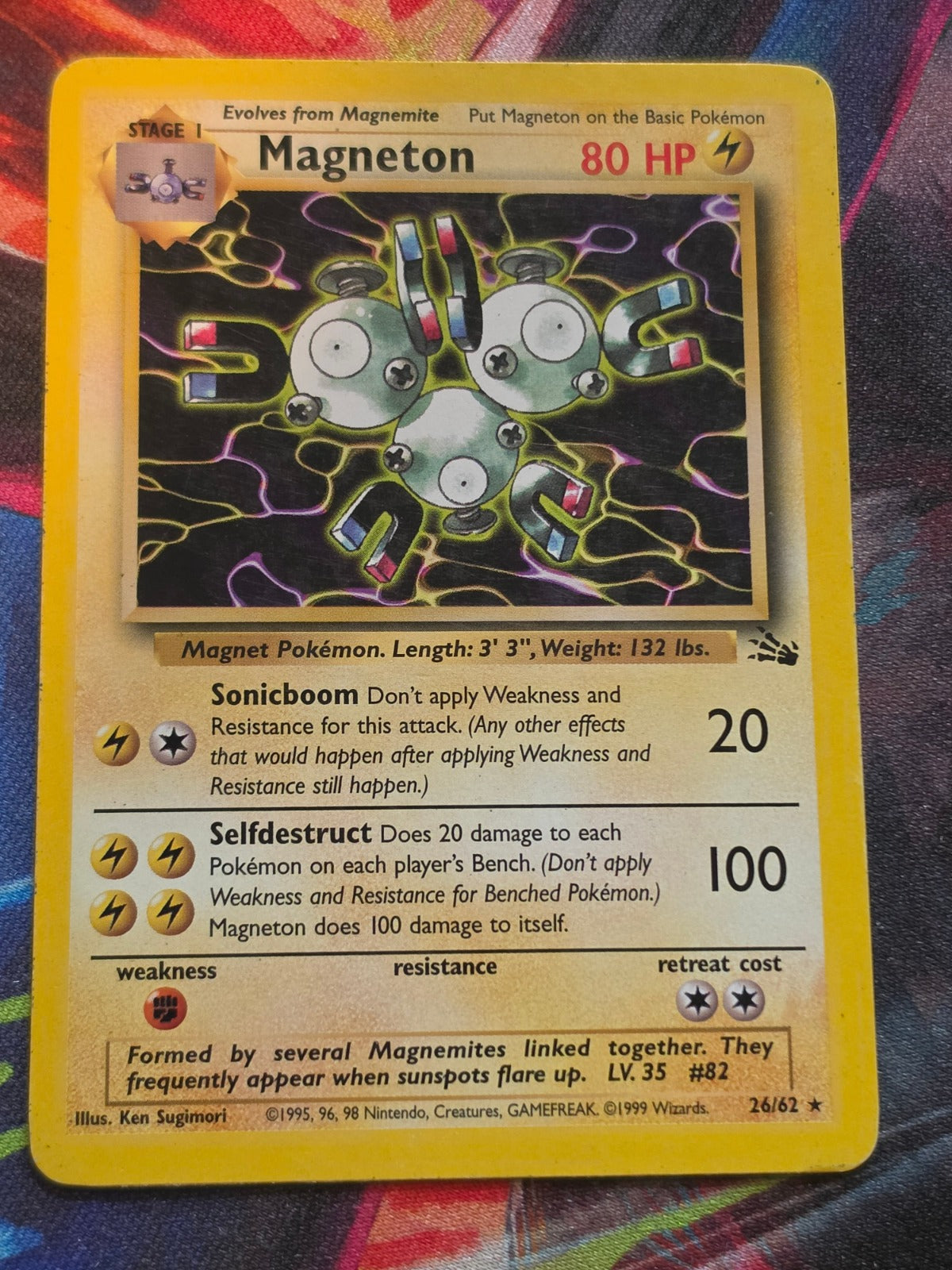 Magneton (26) Unlimited Rare Fossil 26/62 LP-/MP+ Pokemon