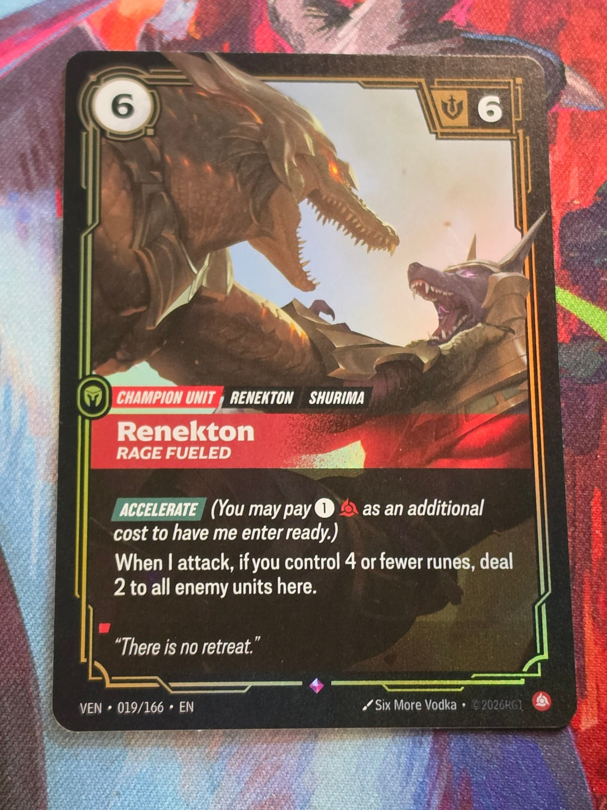 Renekton, Rage Fueled - 019/166 - Vendetta - Rare - NM