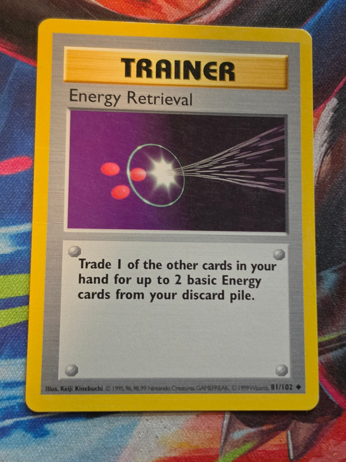 Energy Retrieval Shadowless Base Set Uncommon 081/102 MP Pokemon