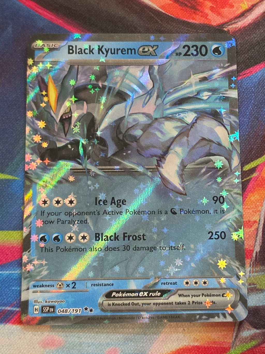Black Kyurem ex Double Rare SV08: Surging Sparks 048/191 NM Pokemon