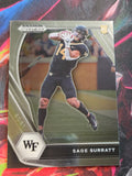 Sage Surratt 2021 Panini Prizm Draft Picks - Silver Prizm 134 NM Football