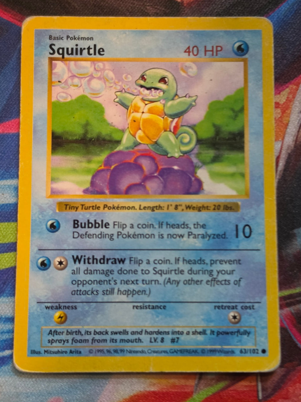 Squirtle Shadowless Base Set Common 063/102 MP Pokemon