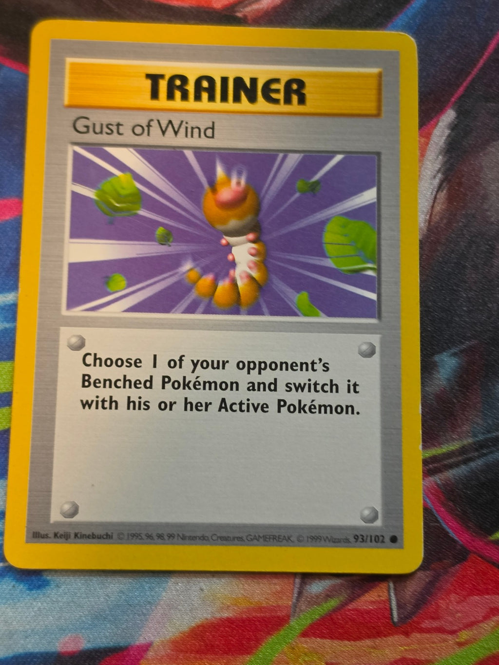 Gust of Wind Shadowless Base Set Common 093/102 LP Pokemon