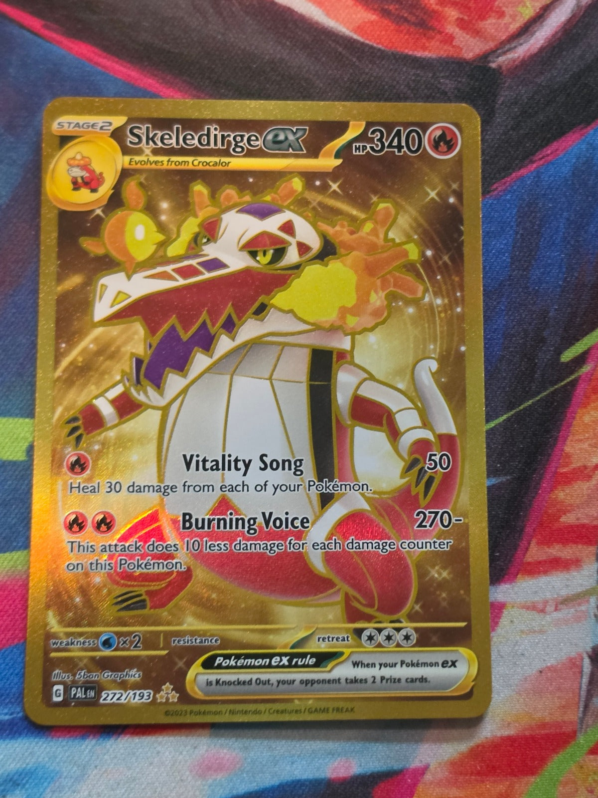 Skeledirge ex Hyper Rare SV02: Paldea Evolved 272/193 NM Pokemon