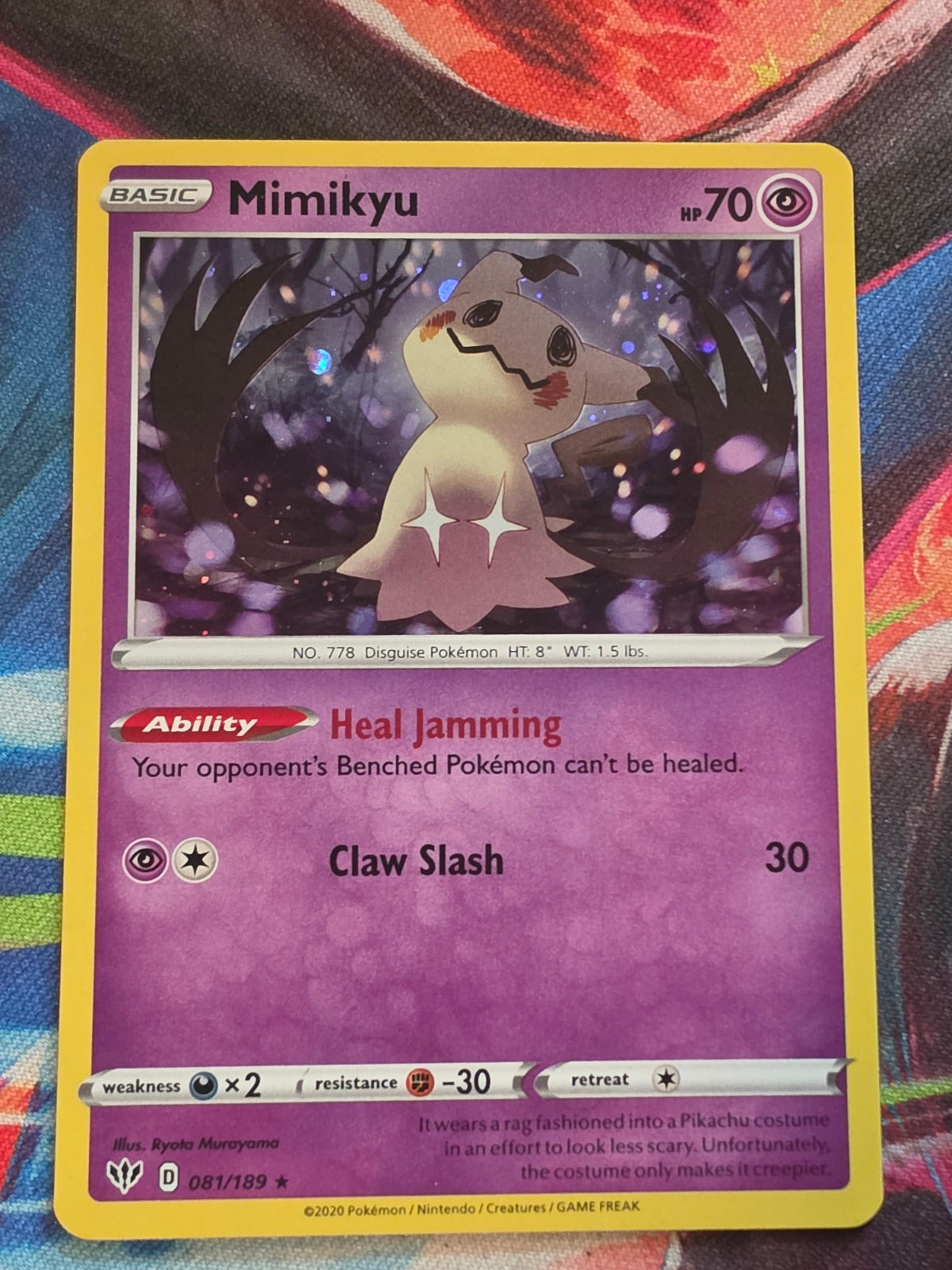 Mimikyu Cosmos Holo Promo Miscellaneous Cards & Products 081/189 LP Pokemon
