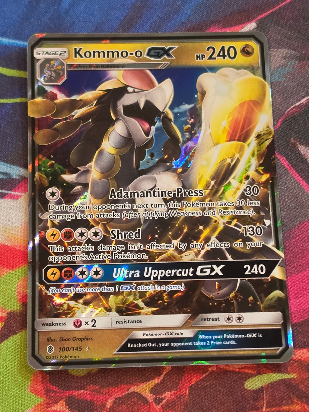 Kommo-o GX - 100/145 - SM - Guardians Rising - Ultra Rare - NM - Pokemon