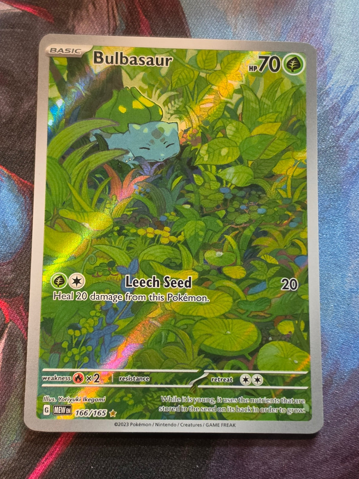Bulbasaur Illustration Rare Scarlet & Violet 151 166/165 NM Pokemon