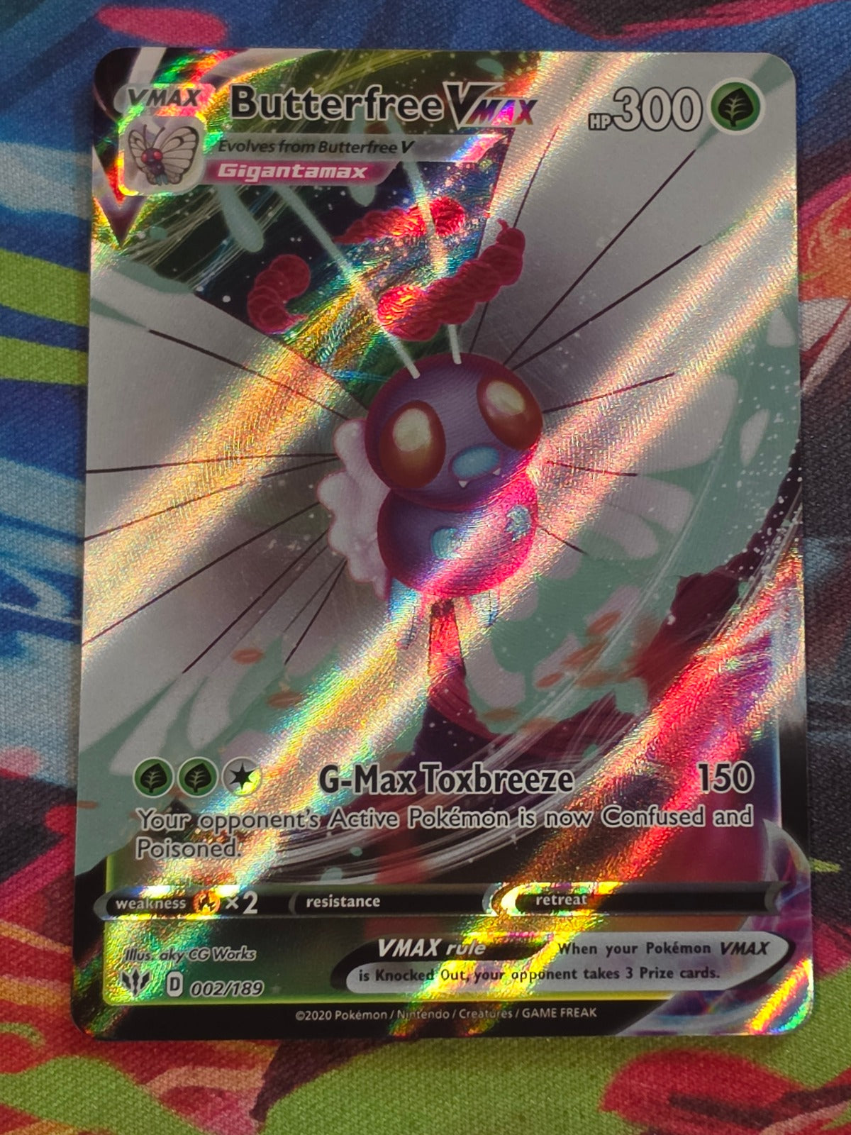 Butterfree VMAX Ultra Rare SWSH03: Darkness Ablaze 002/189 NM Pokemon