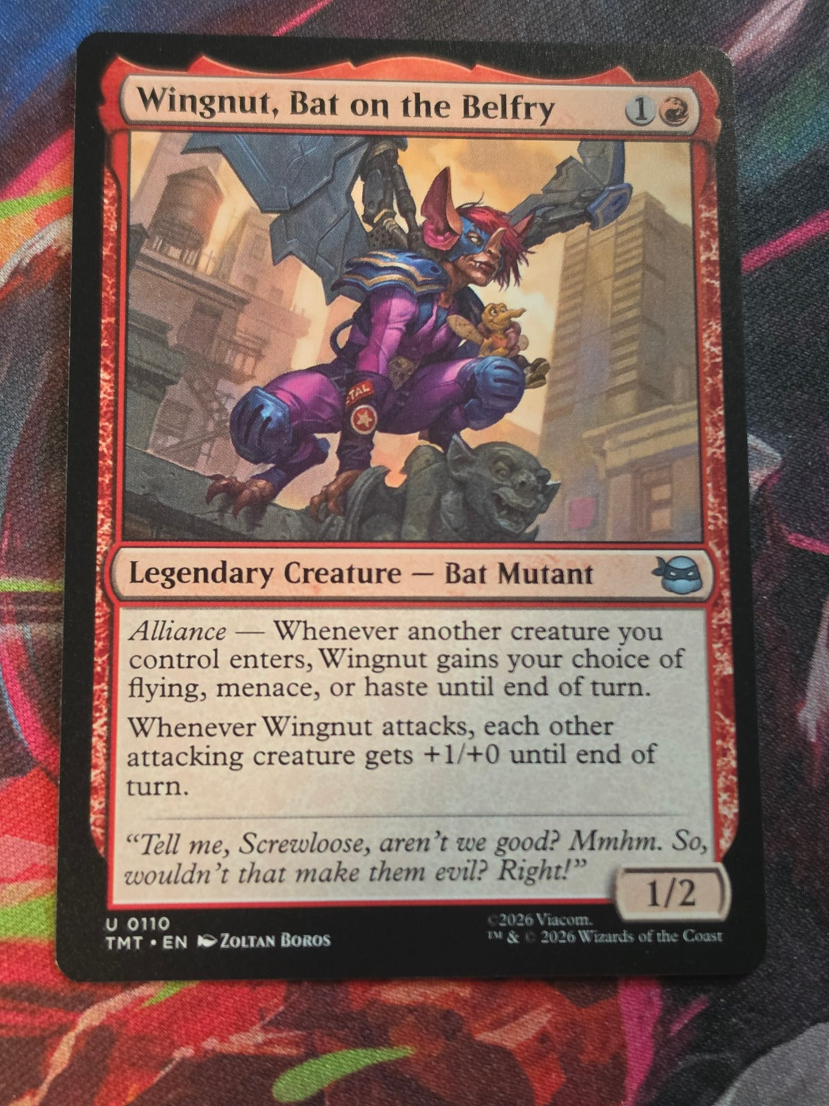 Wingnut, Bat on the Belfry - 110 - Teenage Mutant Ninja Turtles - U - NM MTG