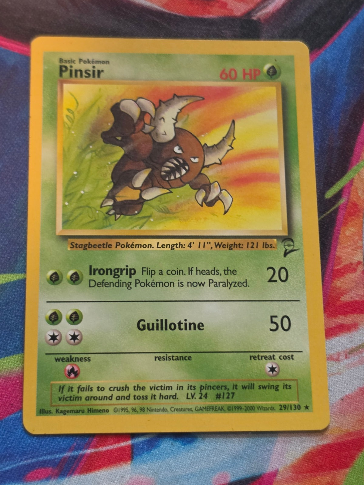 Pinsir Rare Base Set 2 029/130 LP Pokemon
