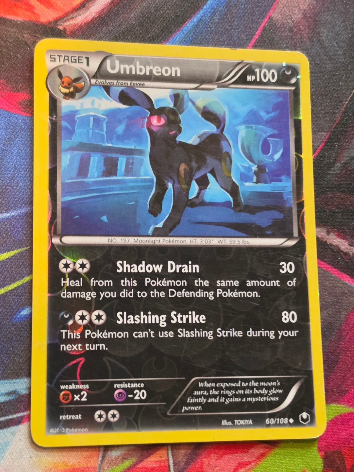 Umbreon Reverse Holo Uncommon Dark Explorers 60/108 LP Pokemon