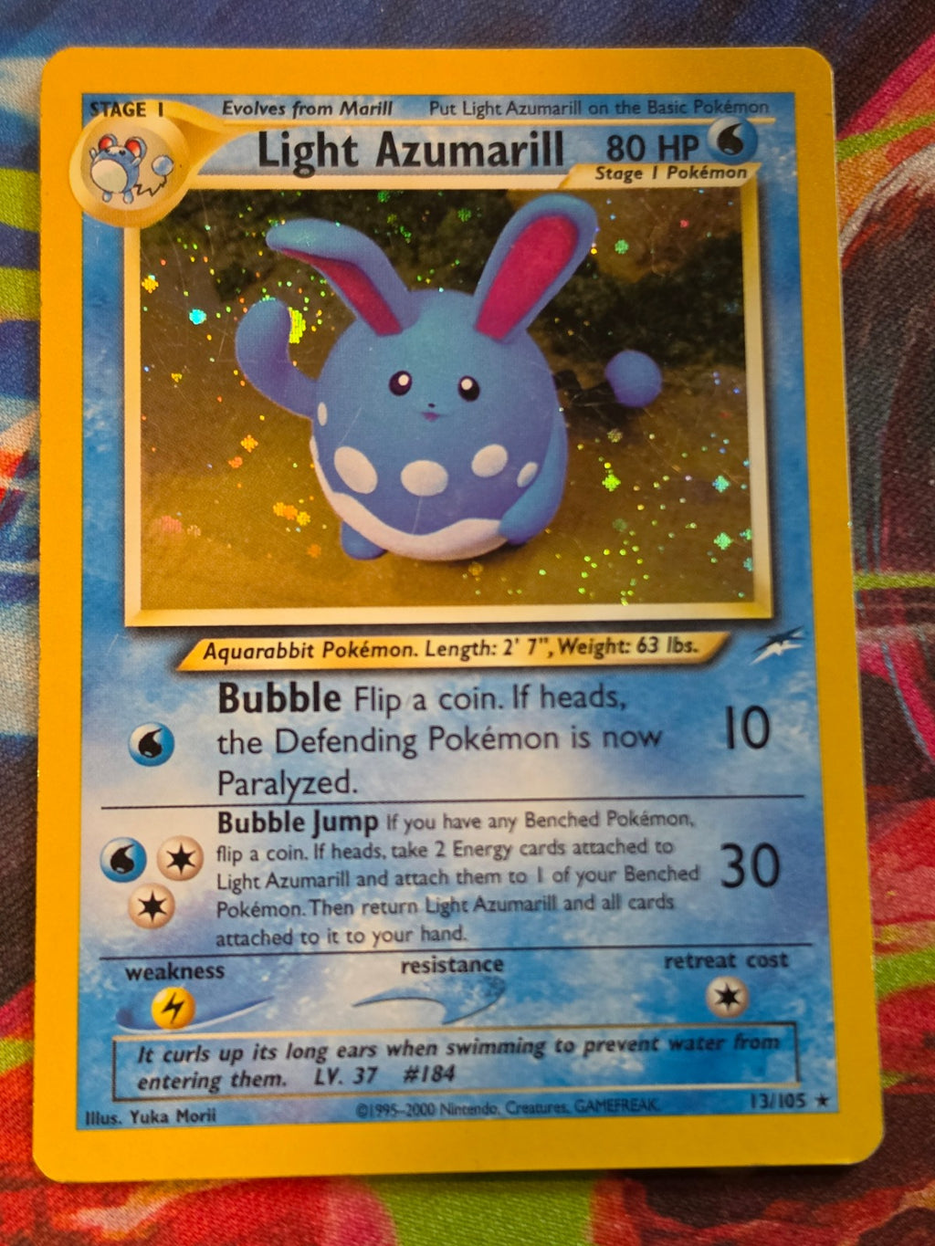 Light Azumarill Holo Rare Unlimited Neo Destiny 013/105 MP Pokemon