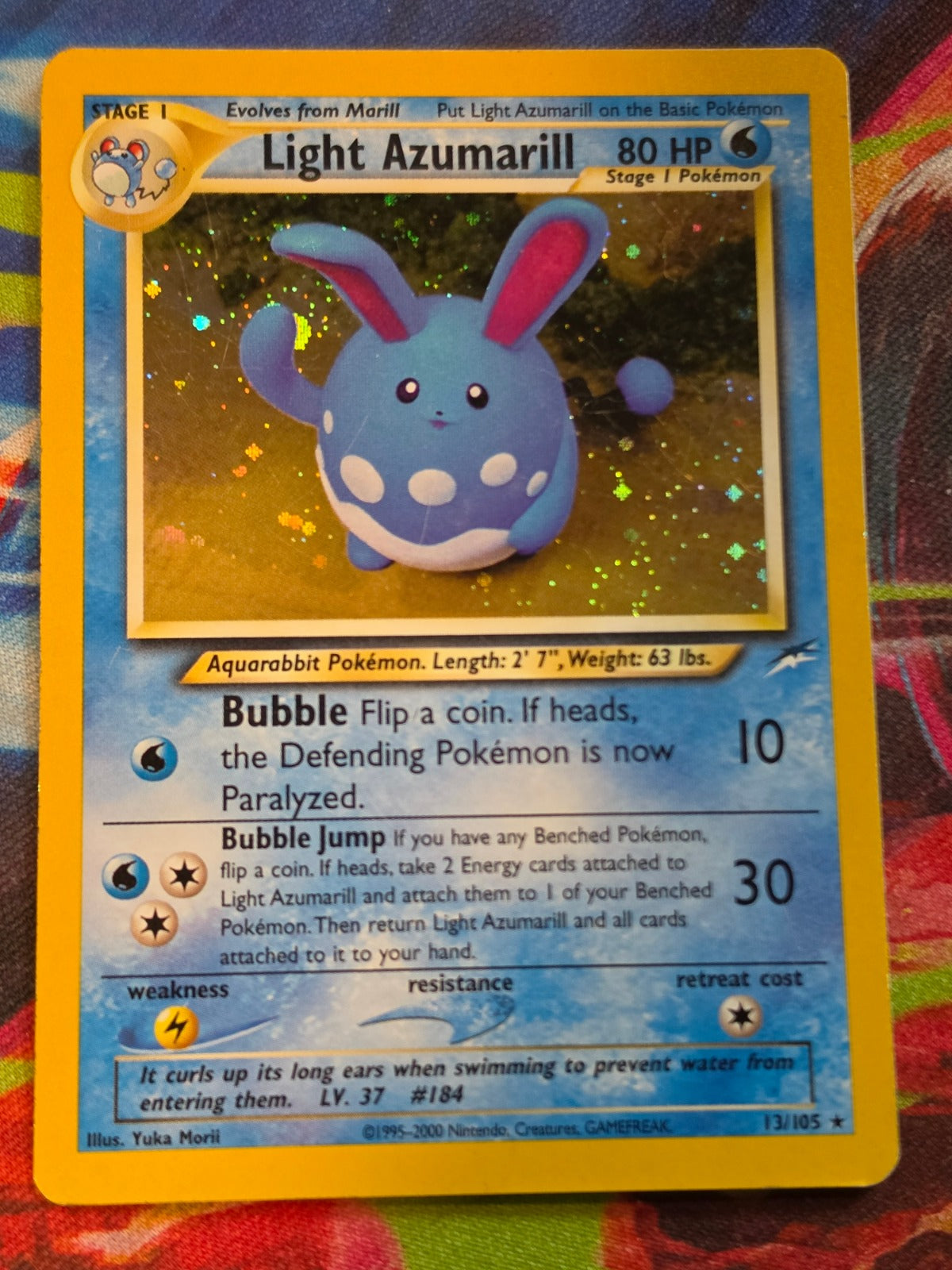 Light Azumarill Holo Rare Unlimited Neo Destiny 013/105 MP Pokemon