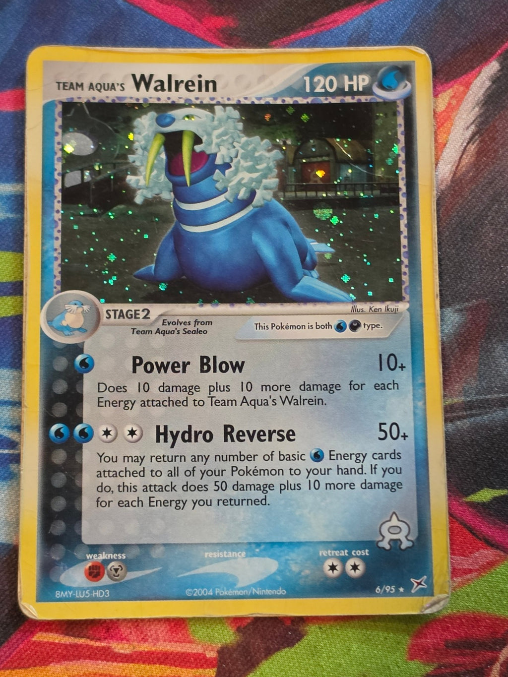 Team Aqua's Walrein Holo Rare EX Team Magma vs Team Aqua 6/95 DMG Pokemon