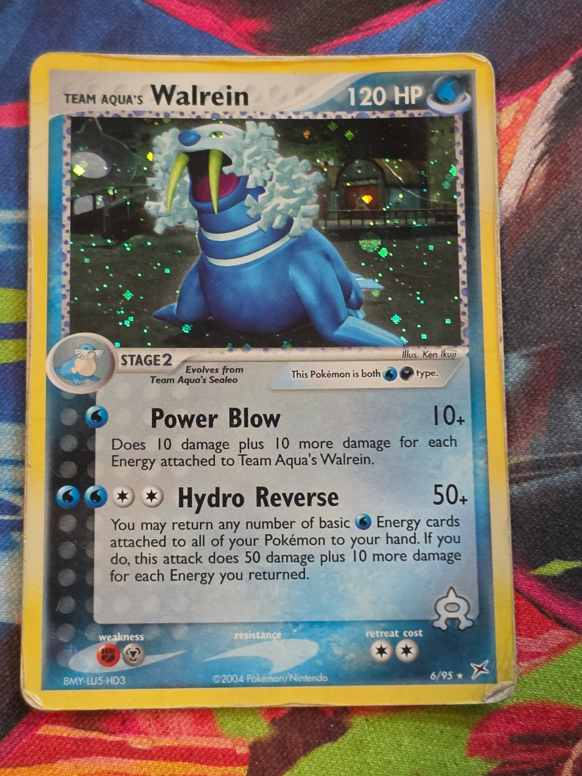 Team Aqua's Walrein Holo Rare EX Team Magma vs Team Aqua 6/95 DMG Pokemon