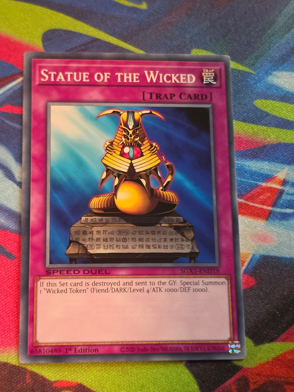 Statue of the Wicked Common Speed Duel GX: Duel Academy Box SGX1-END18 1st Edition LP Yu-Gi-Oh!