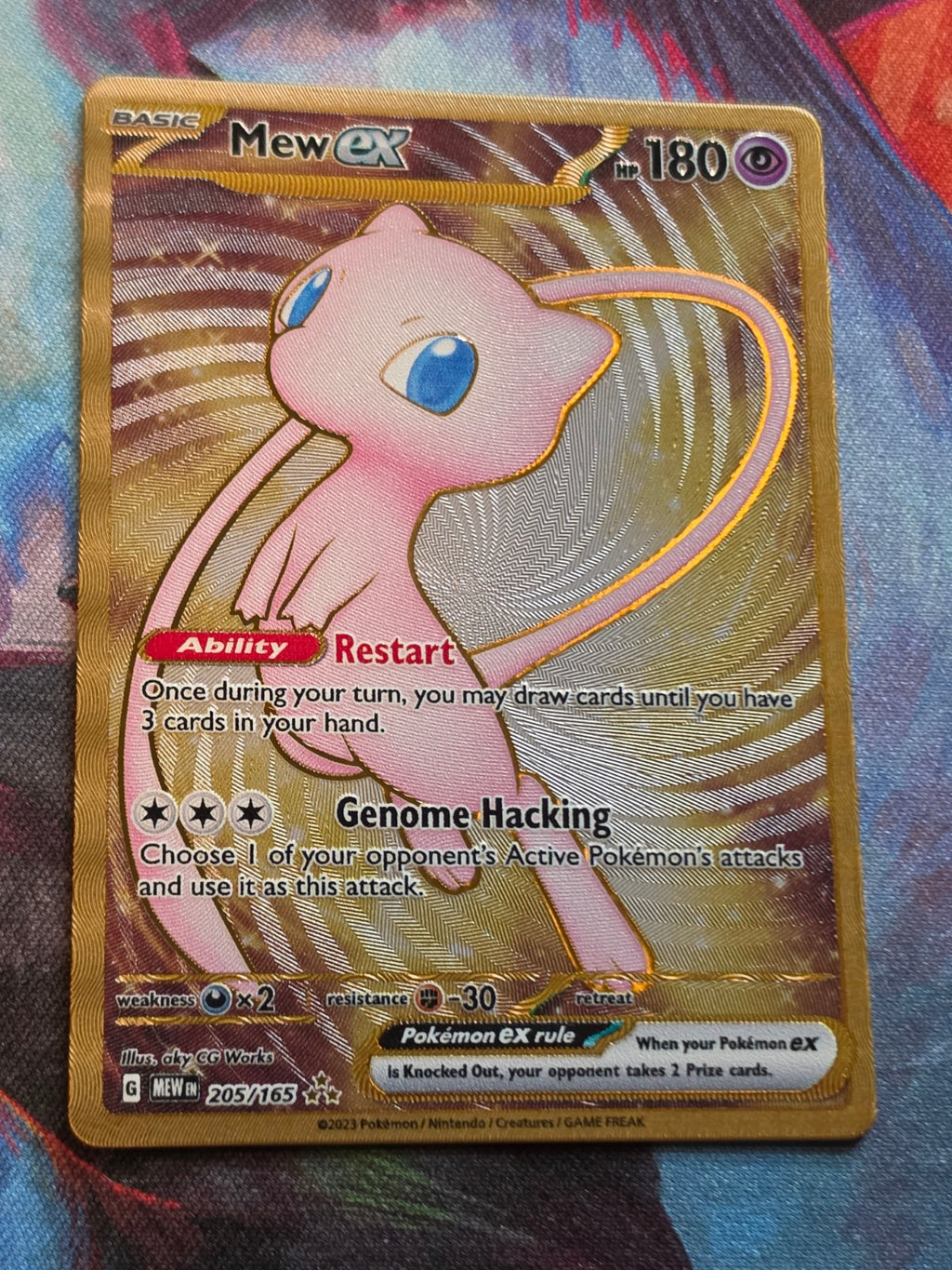 Mew ex (151 Metal Card) Double Rare Scarlet & Violet 151 205/165 NM Pokemon
