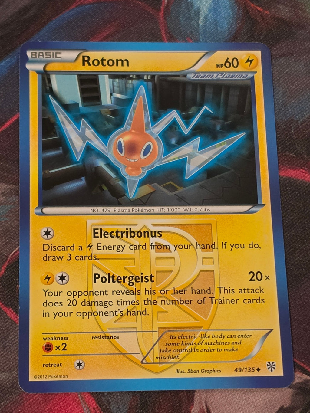 Rotom (Team Plasma) - 49/135 - Plasma Storm - Uncommon - NM - Pokemon
