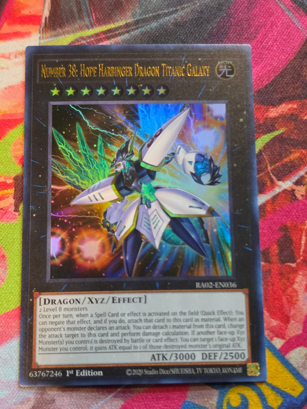 Number 38: Hope Harbinger Dragon Titanic Galaxy (UR) Ultra Rare 25th Anniversary Rarity Collection II RA02-EN036 NM