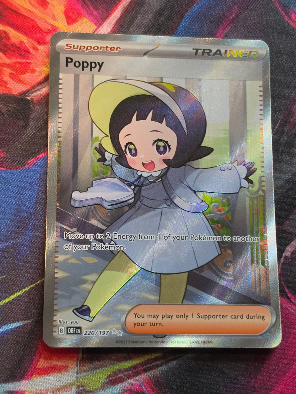 Poppy Ultra Rare Obsidian Flames 220/197 NM Pokemon