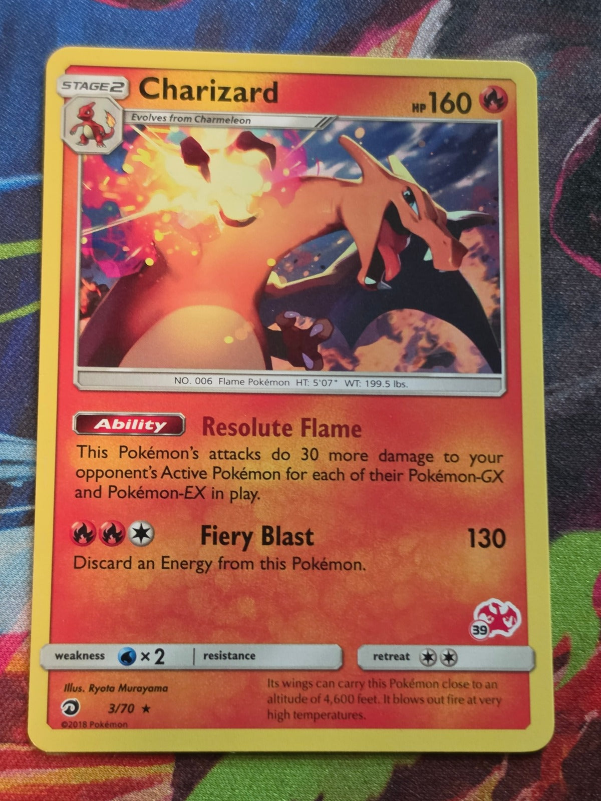 Charizard (#39 Charizard Stamped) Promo Battle Academy 3/70 NM Pokemon