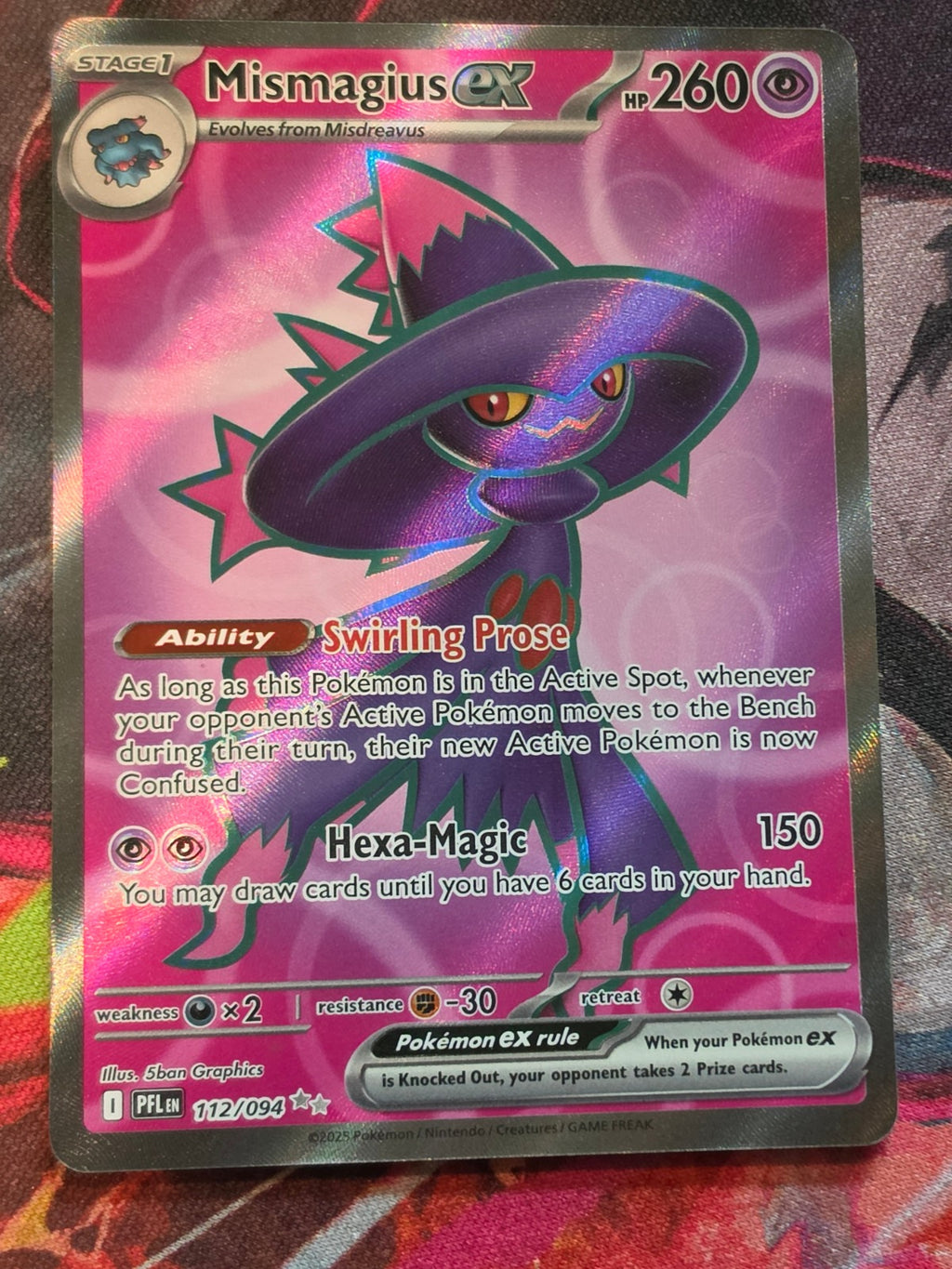 Mismagius ex Ultra Rare Phantasmal Flames 112/094 NM Pokemon