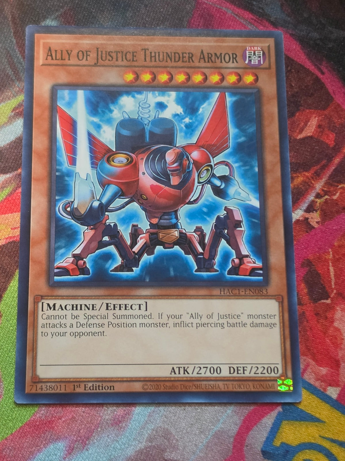 Ally of Justice Thunder Armor Common Hidden Arsenal: Chapter 1 HAC1-EN083 LP
