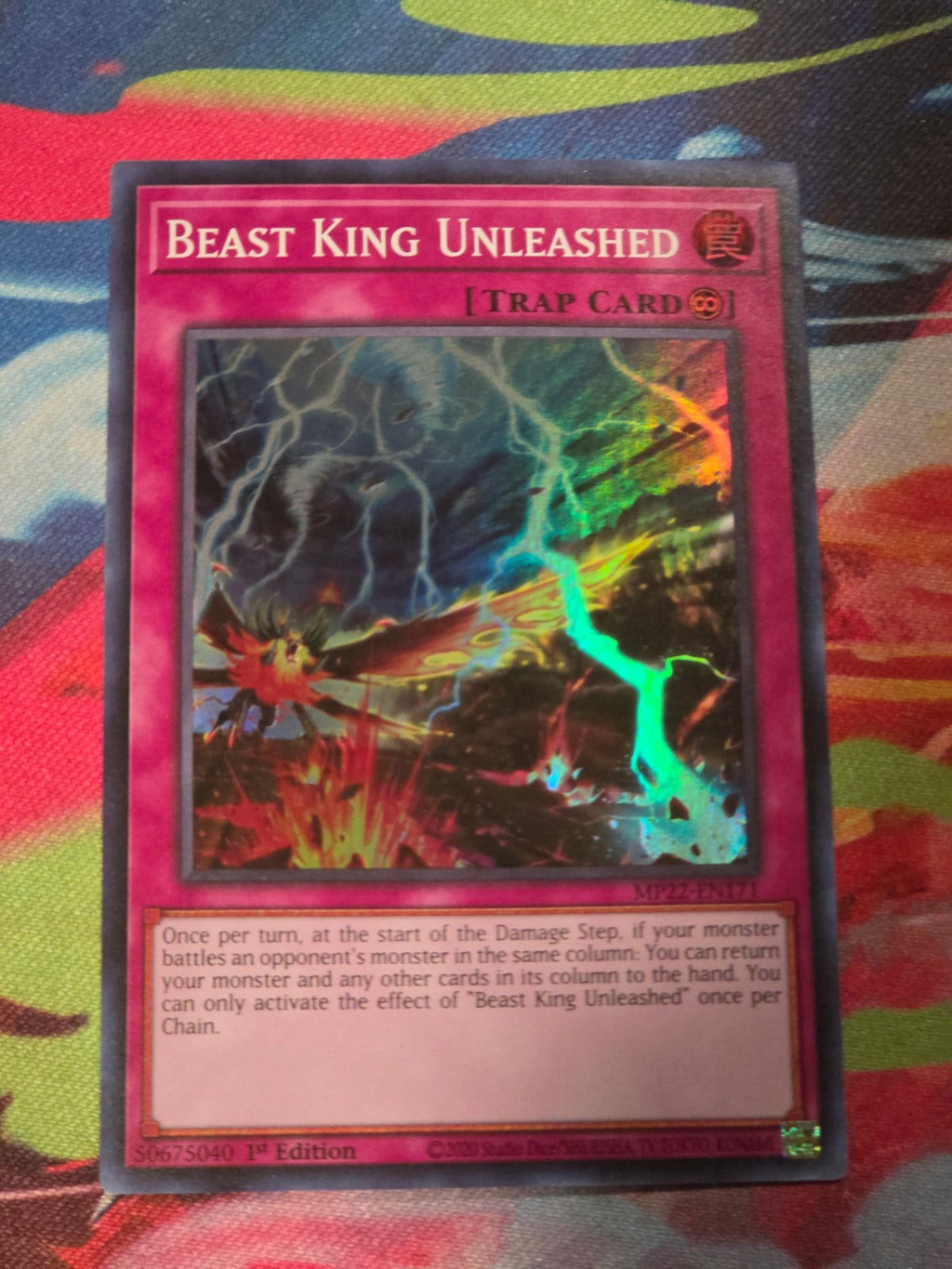 Beast King Unleashed Super Rare 2022 Tin of the Pharaoh's Gods MP22-EN171 1st Edition LP Yu-Gi-Oh!