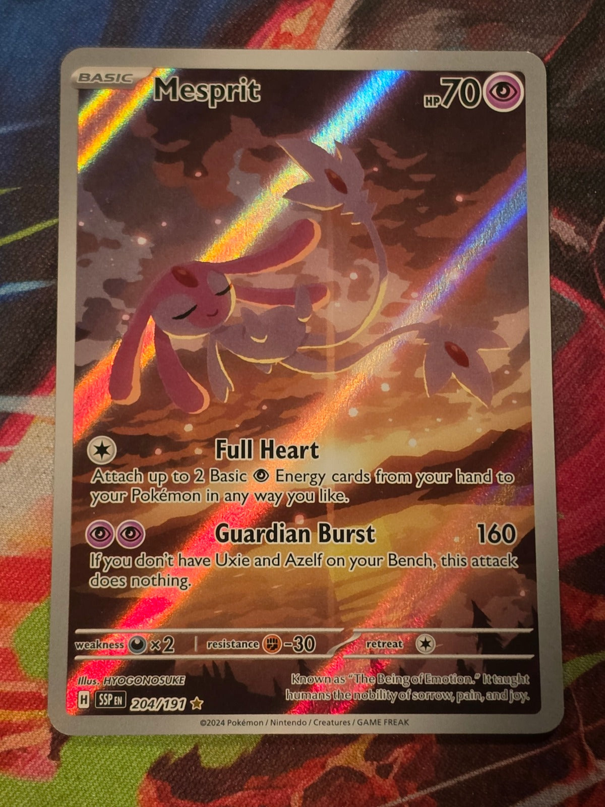 Mesprit Illustration Rare SV08: Surging Sparks 204/191 NM Pokemon