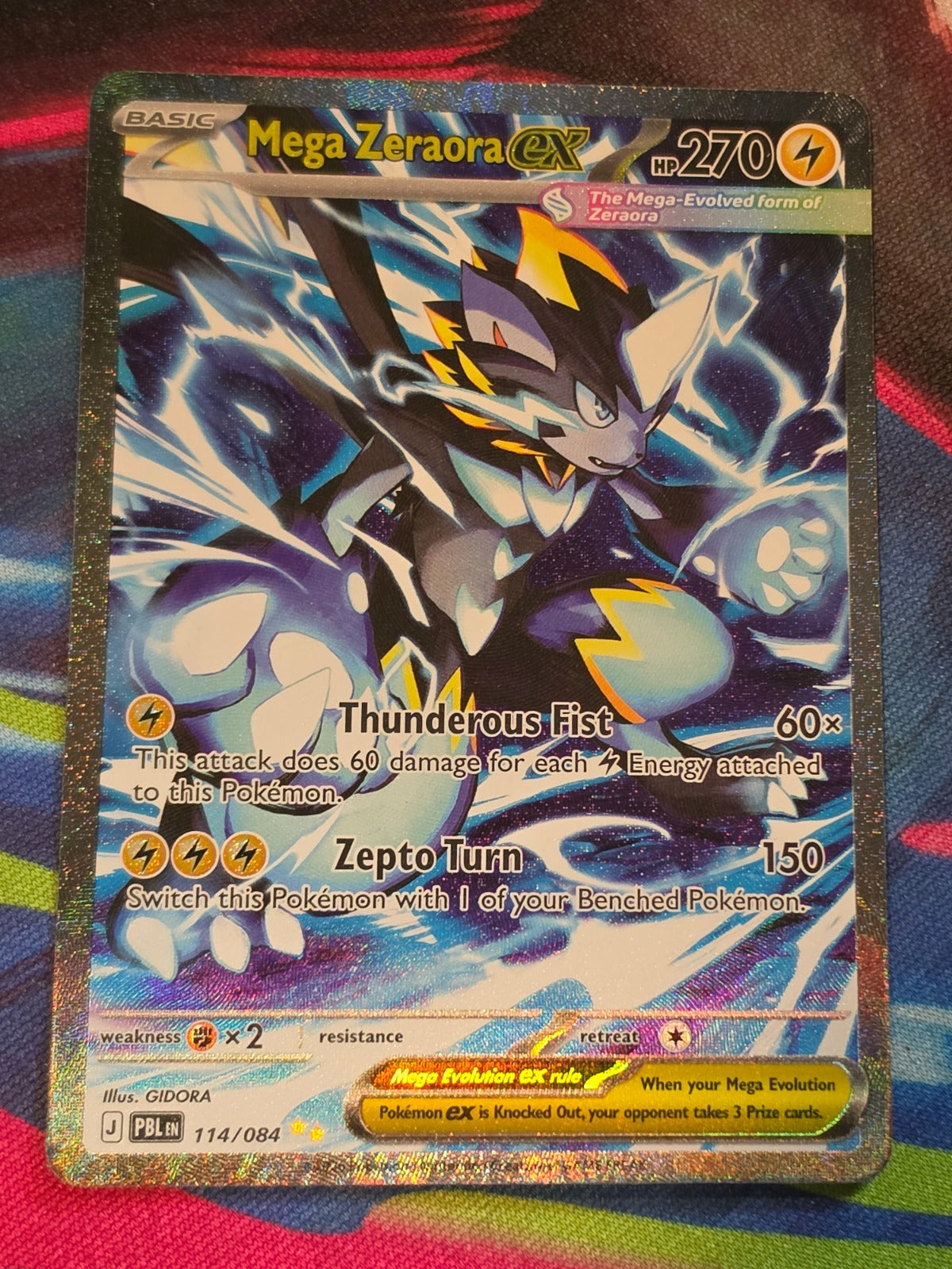 Mega Zeraora ex Special Illustration Rare Pitch Black 114/084 NM Pokemon