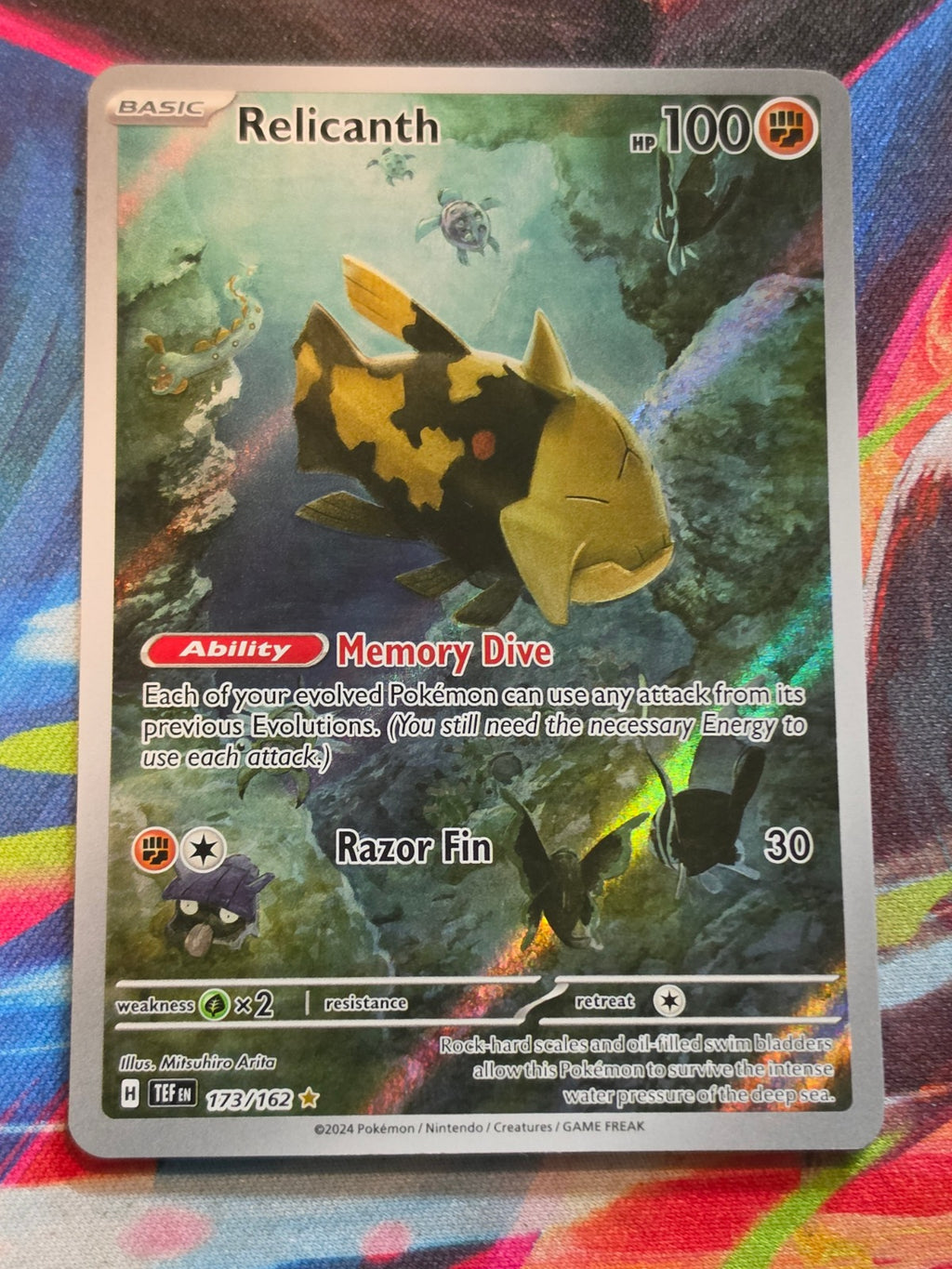 Relicanth Illustration Rare SV05: Temporal Forces 173/162 NM Pokemon