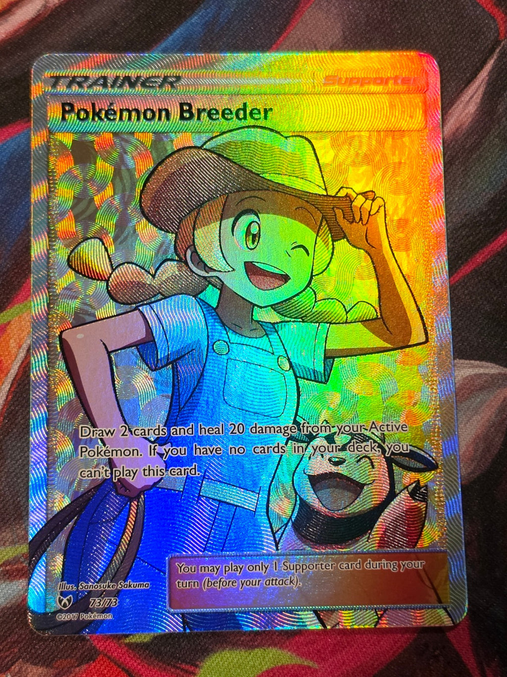 Pokemon Breeder Full Art Ultra Rare Shining Legends 73/73 NM Pokemon