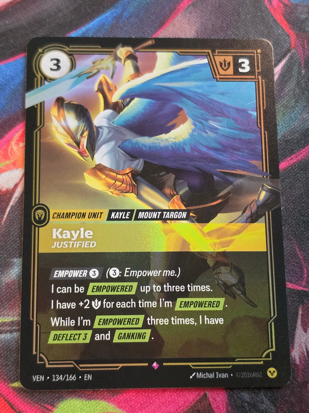 Kayle, Justified - 134/166 - Vendetta - Rare - NM