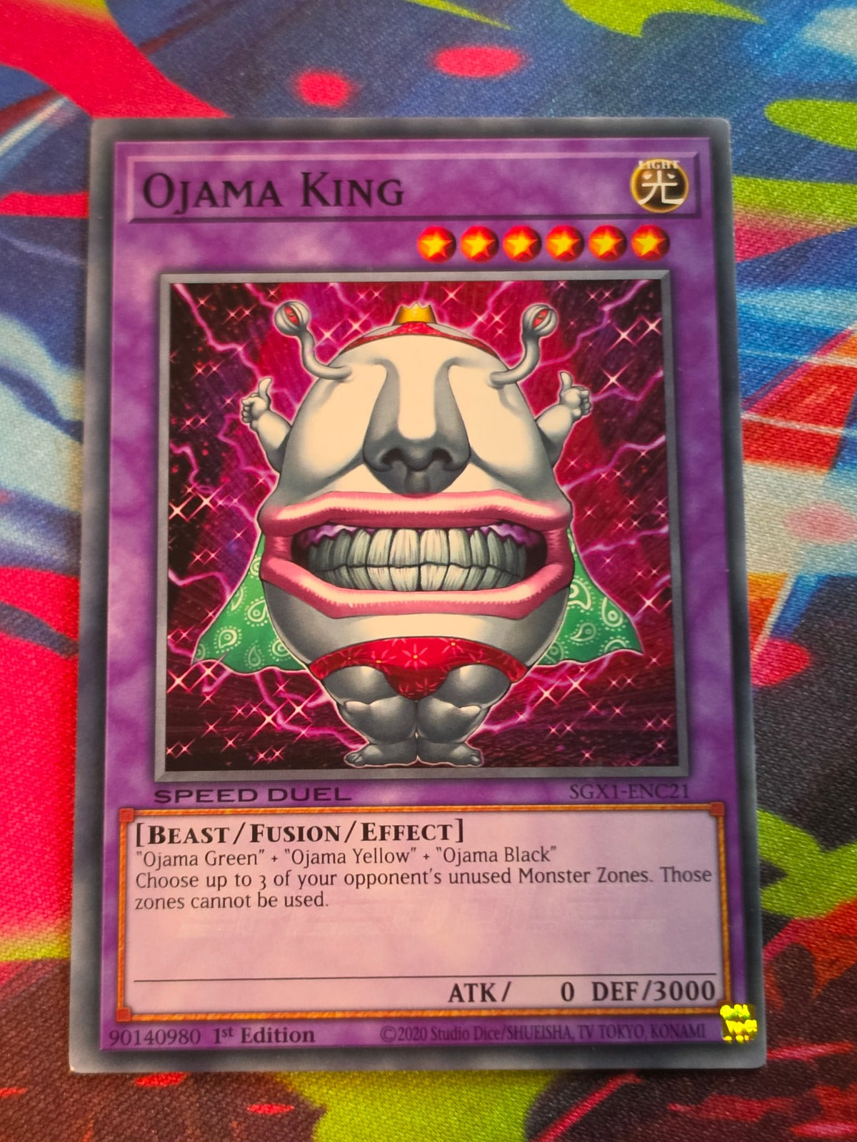 Ojama King Common Speed Duel GX: Duel Academy Box SGX1-ENC21 1st Edition LP Yu-Gi-Oh!