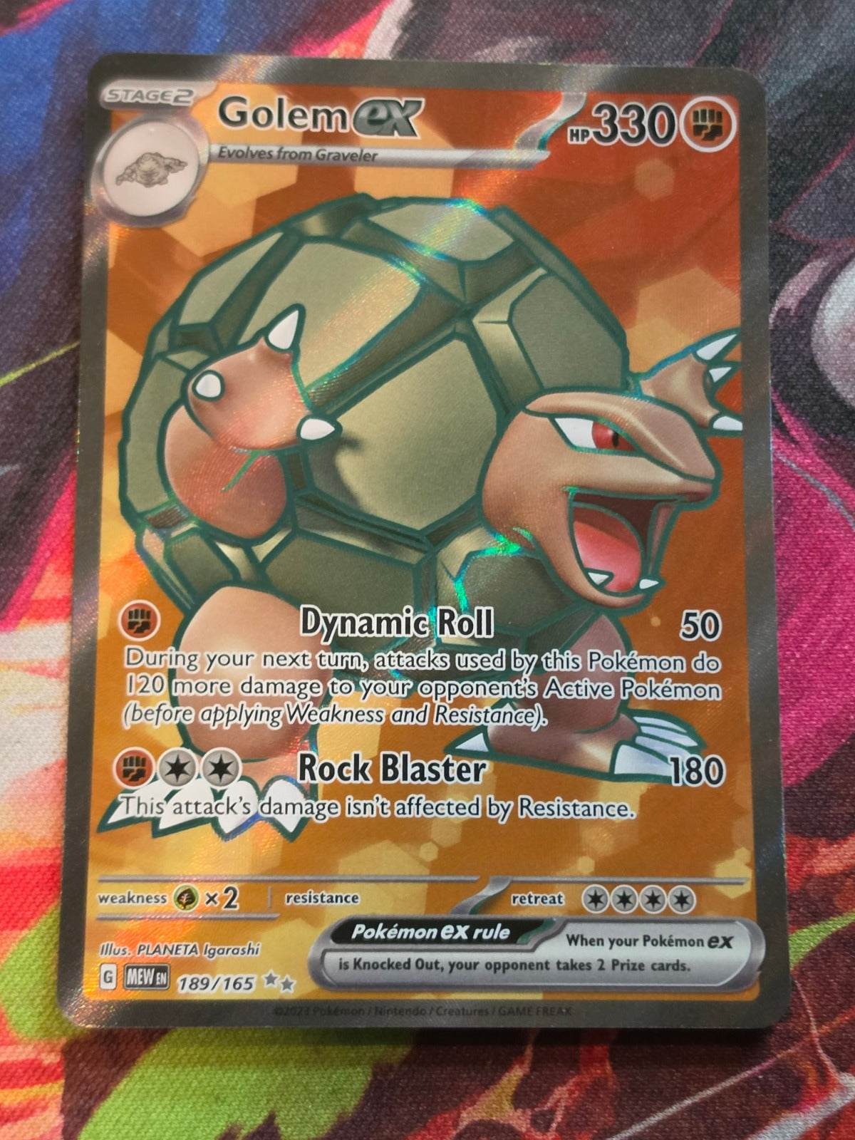 Golem ex Ultra Rare Scarlet & Violet 151 189/165 NM Pokemon