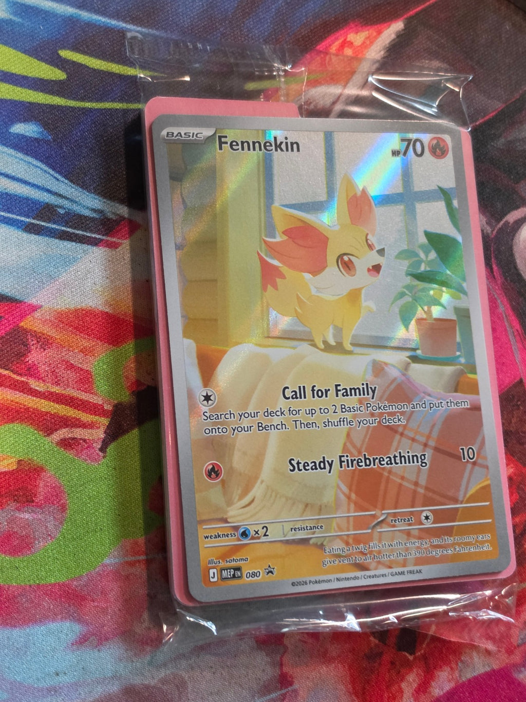 Fennekin Promo ME: Mega Evolution Promo 080 NM SEALED Pokemon (Back)