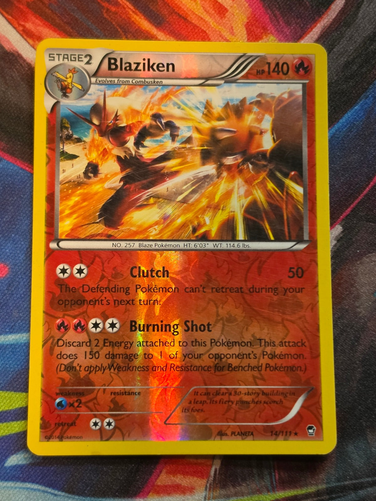 Blaziken - 14/111 - XY - Furious Fists - Holo Rare - Reverse Holo - MP Pokemon