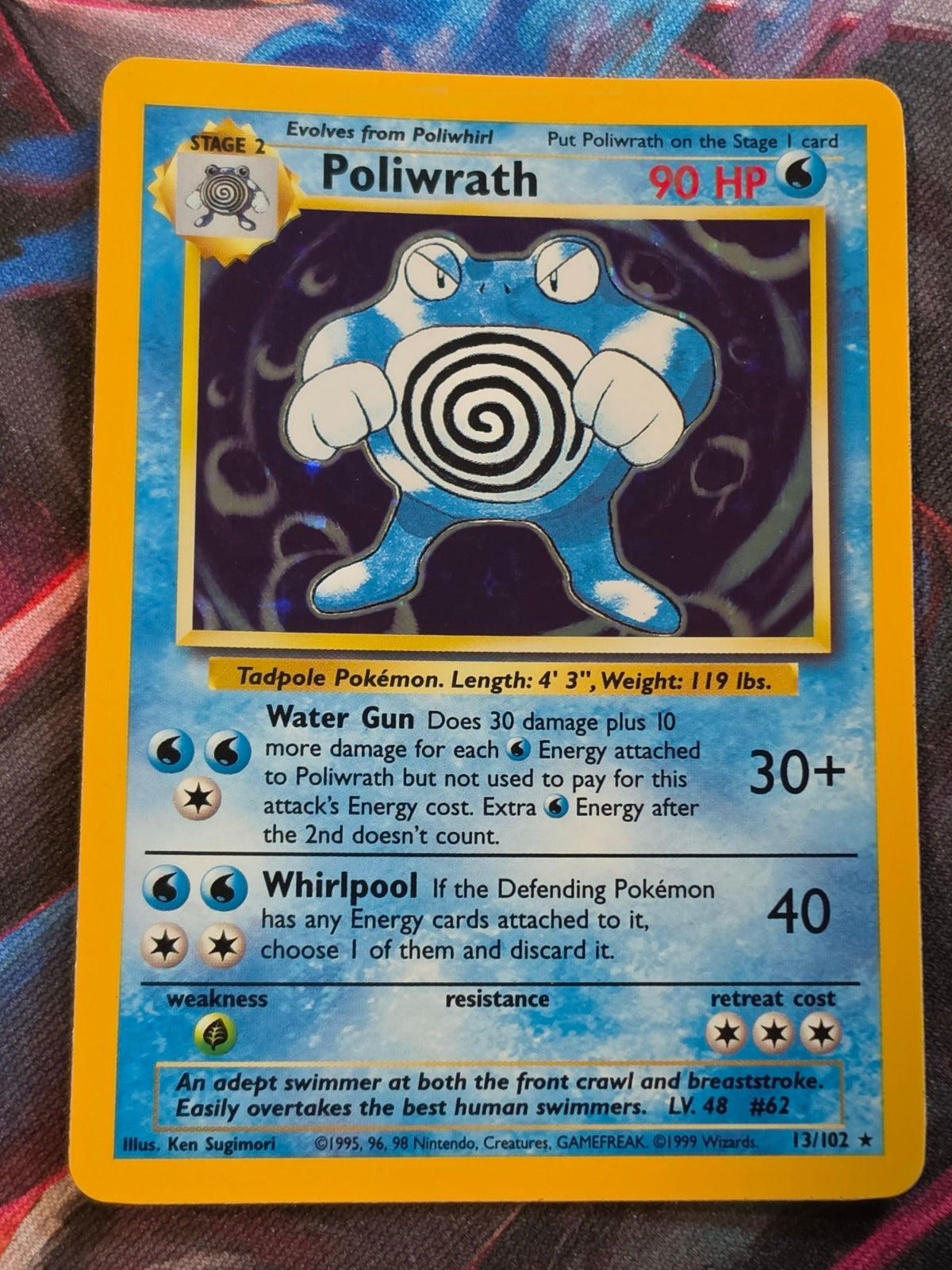 Poliwrath Holo Rare Base Set 013/102 NM Pokemon