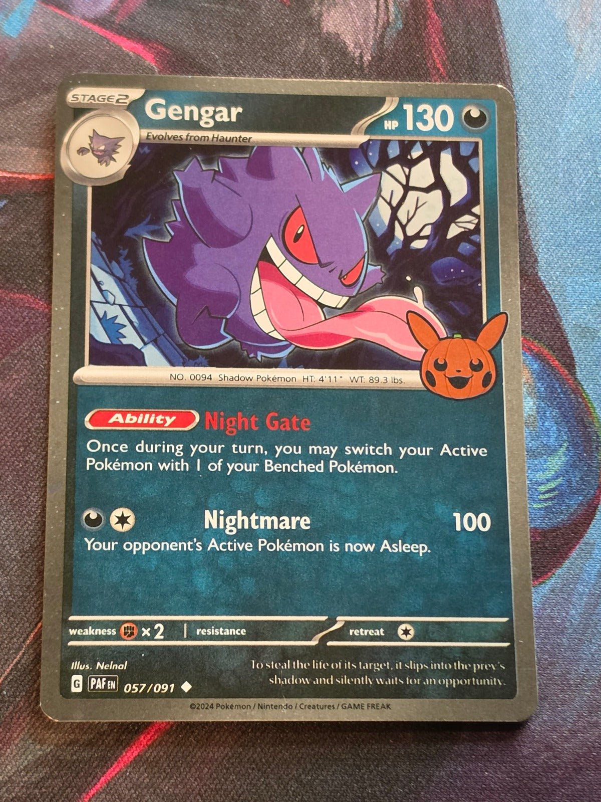 Gengar (Cosmos Holo) Holo Rare Trick or Trade BOOster Bundle 2024 057/091 NM Pokemon