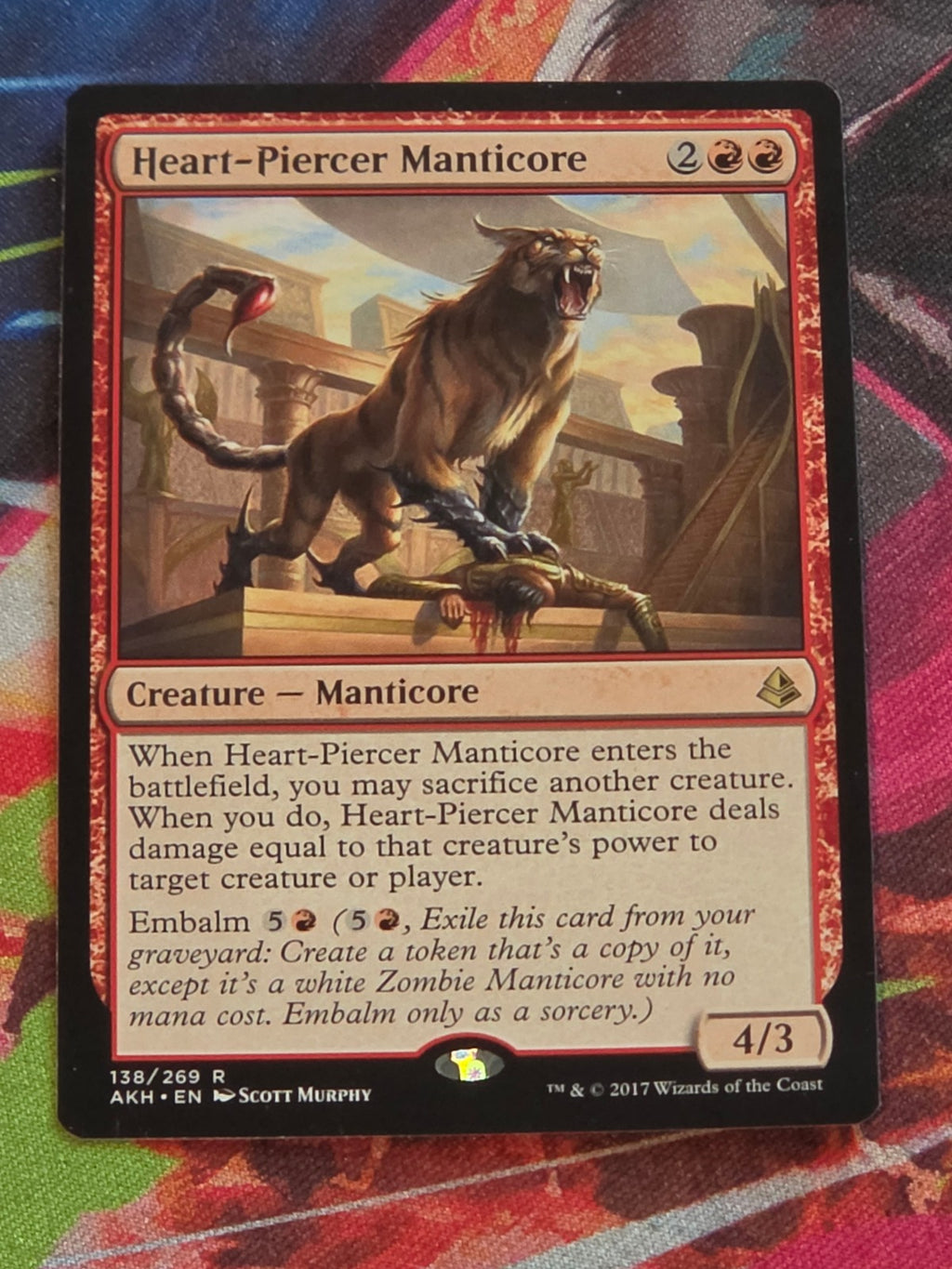 Heart-Piercer Manticore - 138 - Amonkhet - Rare - LP - MTG