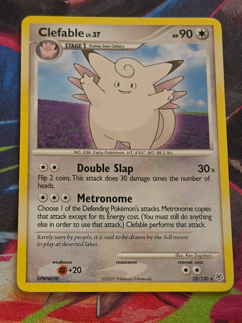 Clefable - 22/130 - Diamond and Pearl - Rare - LP Pokemon
