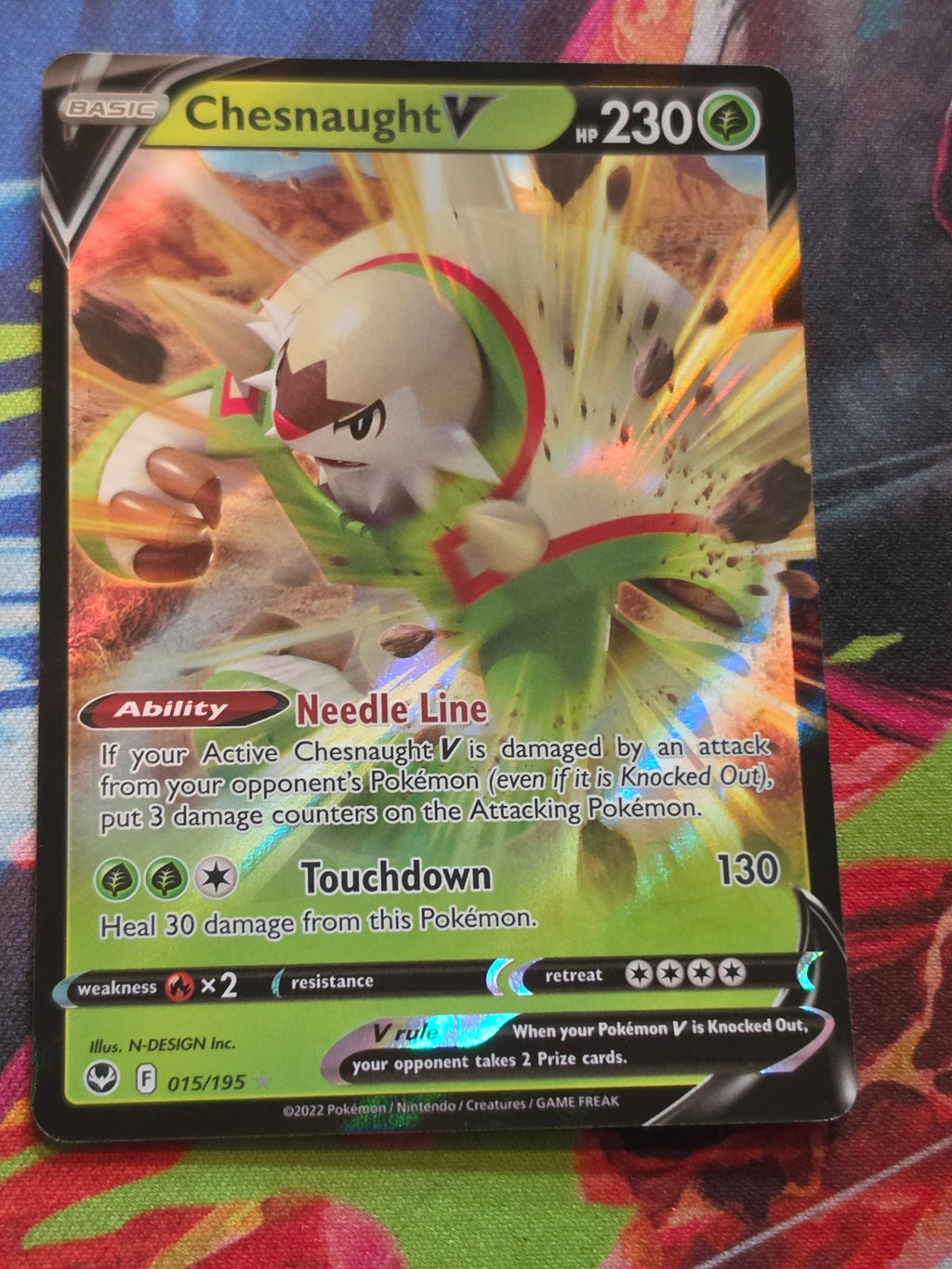 Chesnaught V Ultra Rare SWSH12: Silver Tempest 015/195 NM Pokemon