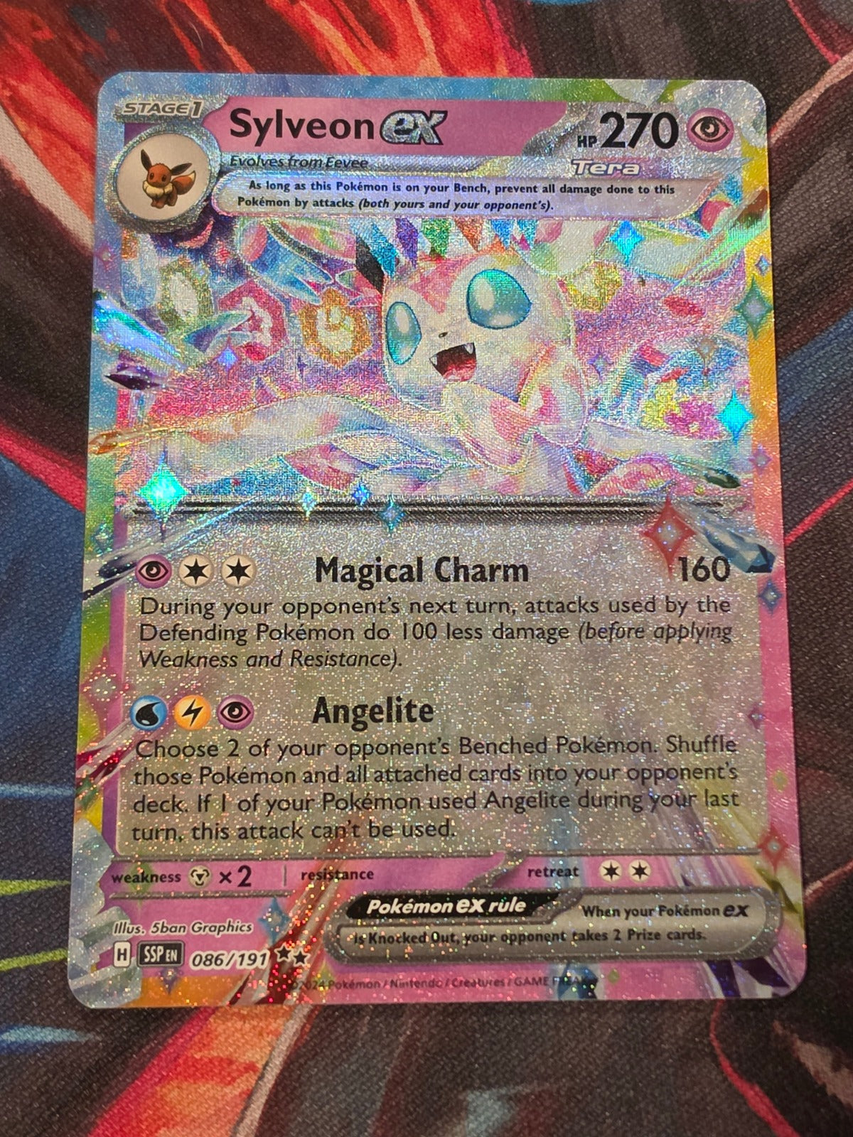 Sylveon ex - 086/191 - SV08: Surging Sparks - Double Rare - NM Pokemon