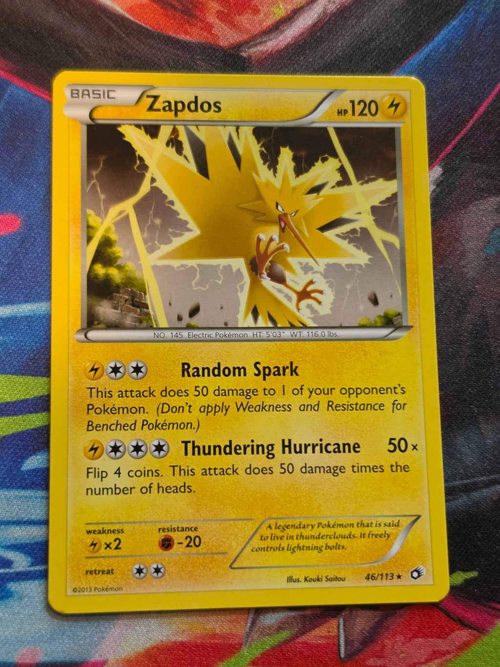 Zapdos (BW Legendary Treasures) - 046/113 - Deck Exclusives - Rare - LP+ Pokemon