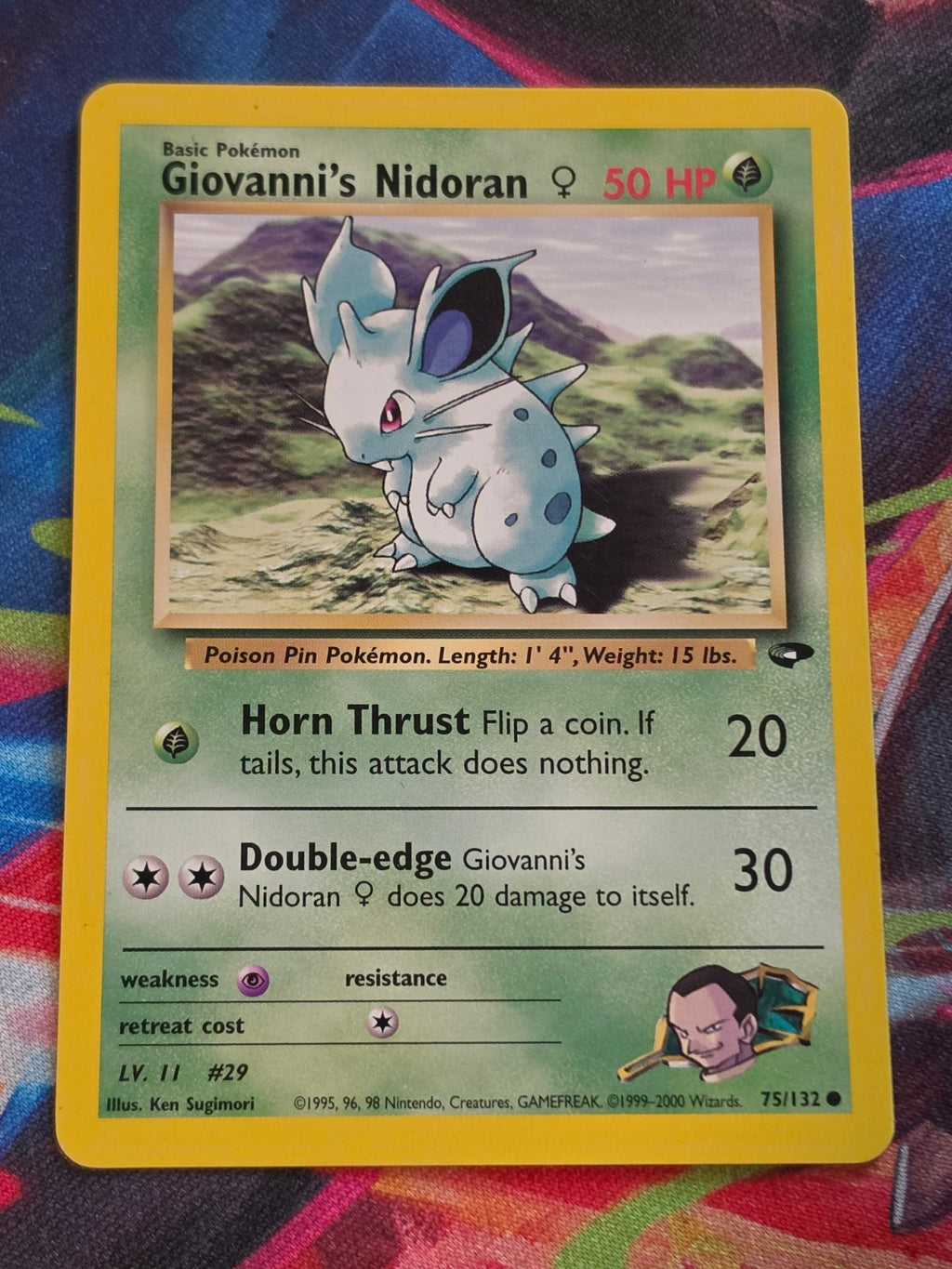 Giovanni's Nidoran F - 075/132 - Gym Challenge - Common - Unlimited - NM Pokemon