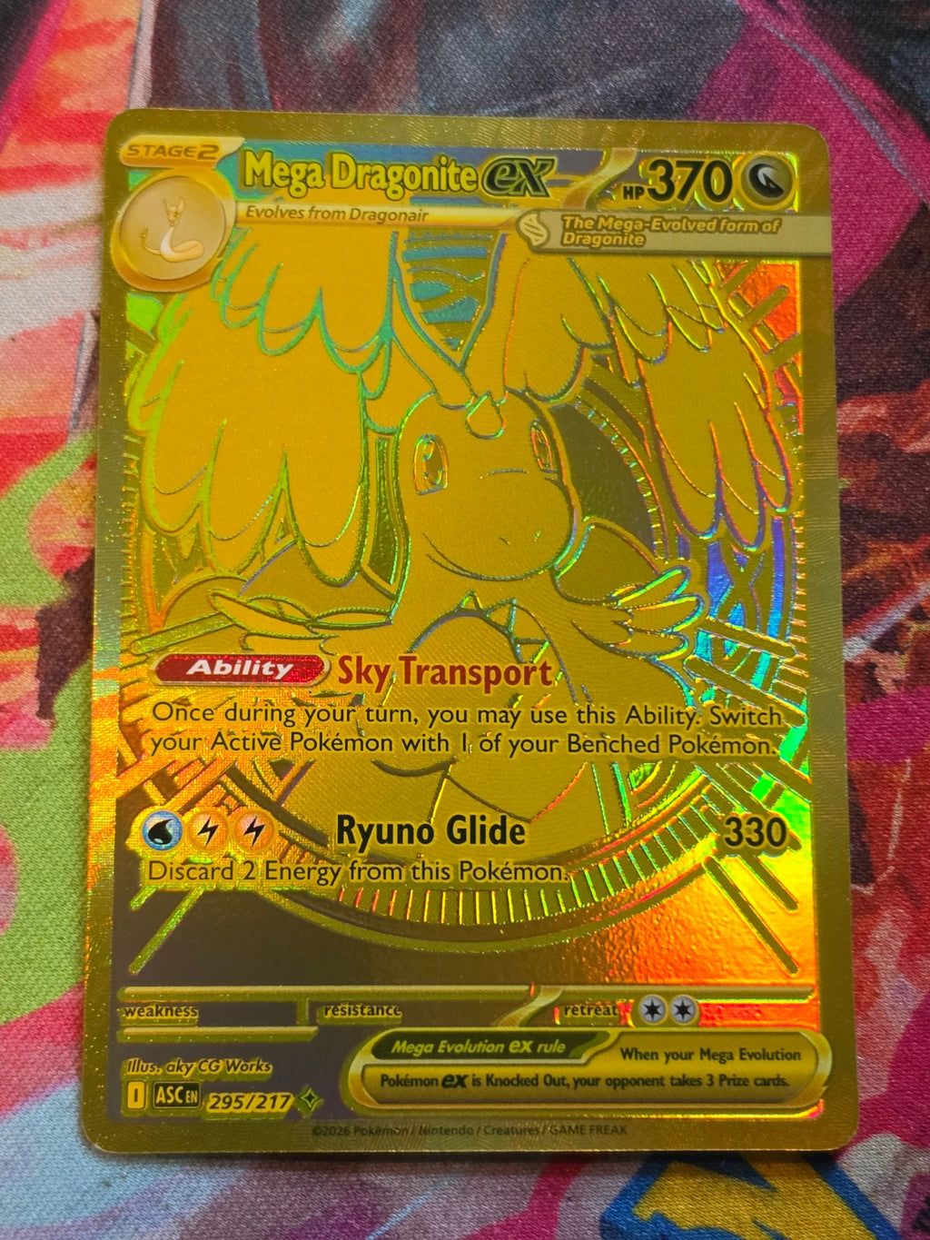 Mega Dragonite ex Mega Hyper Rare ME: Ascended Heroes 295/217 NM Pokemon
