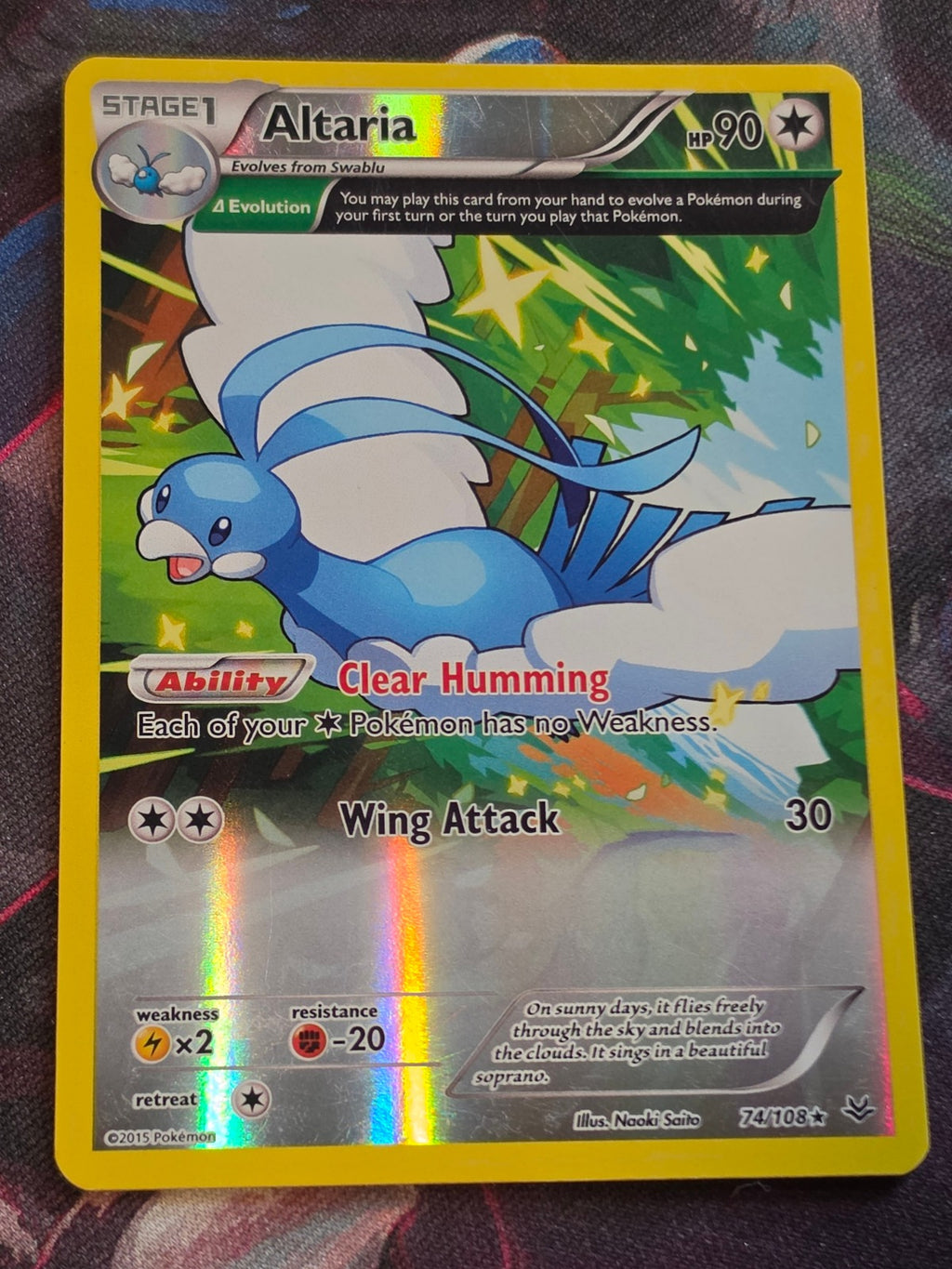 Altaria (74 Delta) - 74/108 - XY - Roaring Skies - Rare - Reverse Holo - LP - Pokemon