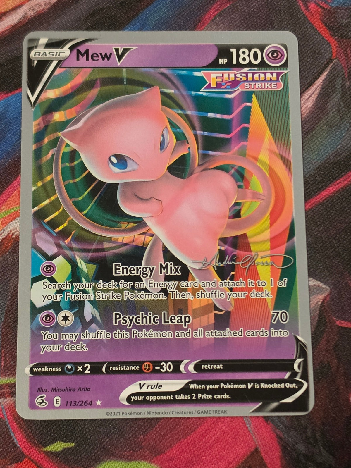 Mew V - 2022 (Andre Chiasson) Ultra Rare World Championship Decks 113/264 NM Pokemon