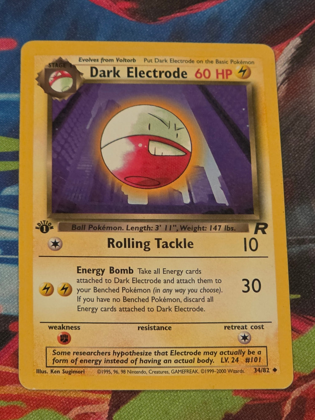 Dark Electrode Uncommon 1st Edition Team Rocket 34/82 LP Pokemon